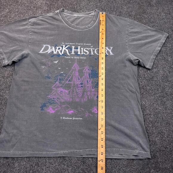 Bailey Sarian Dark History T Shirt Adult Size Large Gray Vintage Style Tee - Picture 8 of 12